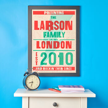 Personalised Family Gig Poster, 2 of 5