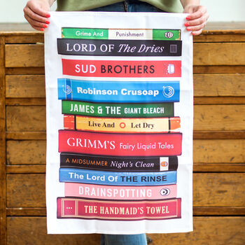 Funny Book Themed Tea Towel, 3 of 4