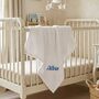 Personalised Blue Honeycomb Baby Blanket, thumbnail 6 of 12