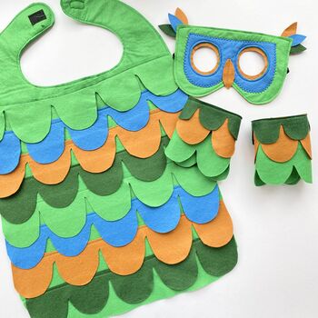 Green Parrot Felt Costume For Children And Adults, 5 of 9