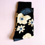 Personalised Poppy Floral Three Pairs Of Socks In A Box, thumbnail 8 of 9