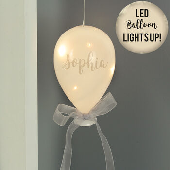 Personalised Light Up LED Hanging Glass Balloon, 3 of 10