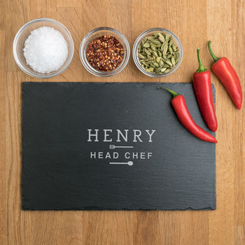 Personalised 'Head Chef' Mens Chopping Board, 2 of 6