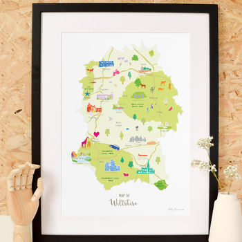 Personalised Wiltshire Map: Add Favourite Places, 2 of 4