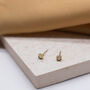 9ct Solid Gold Channel Circle Dainty Stud Earrings, thumbnail 2 of 6
