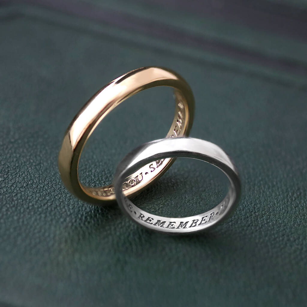 Engraved Remember Me Posie Ring, 1 of 6