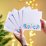 Set Of Six Positive Christmas Greetings Cards, thumbnail 2 of 8