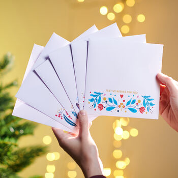 Set Of Six Positive Christmas Greetings Cards, 2 of 8