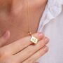 Nice Biscuit Charm Necklace, Sterling Silver Or Gold Plated, thumbnail 2 of 9