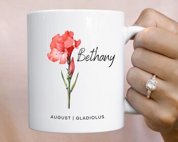 Ceramic Birth Flower Mug, 4 of 12