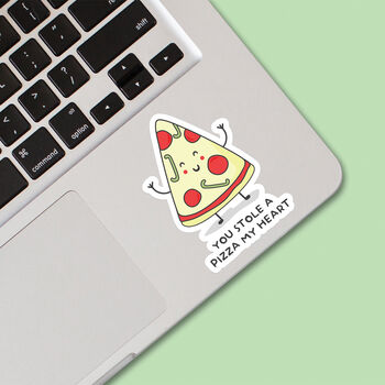 Pack Of Three | 'You Stole A Pizza My Heart' | Novelty Sticker, 2 of 3