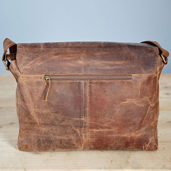 Personalised Buffalo Leather Large Laptop Bag, 5 of 11