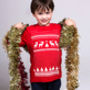 Childrens Festive Christmas Reindeer Tshirt, thumbnail 1 of 5