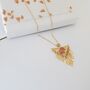 Nova Pendant Necklace With Peach Semi Precious Gemstone, thumbnail 2 of 6