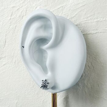 Sterling Silver Turtle Stud Earrings, 3 of 6