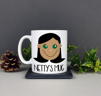 Personalised Face Mug For Girl, 6 of 8