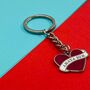 I Am Loved Latin Motto Enamel Keyring Gift, thumbnail 2 of 5