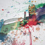 Manchester Skyline Cityscape Paint Splashes Print, thumbnail 5 of 5