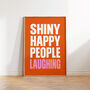 Shiny Happy People Laughing Music Gift Family Print, thumbnail 2 of 4