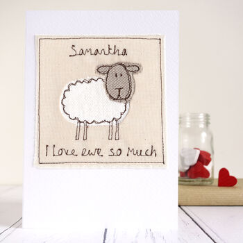 Personalised Sheep 7th Wedding Anniversary Card, 12 of 12
