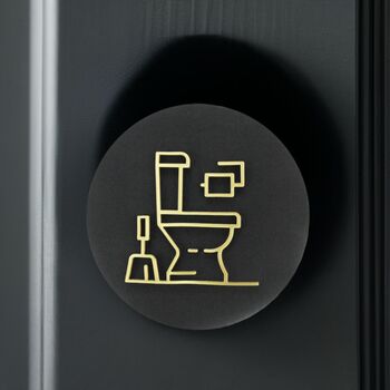 Toilet Icon Door Sign In Raised With Raised Design, 2 of 2