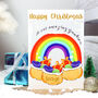 Personalised Rainbow Grandson Christmas Card, thumbnail 2 of 10