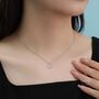 Tiny Moonstone Sun Pendant Necklace In Sterling Silver, thumbnail 4 of 11