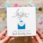 Personalised Best Daddy Father's Day Card, Children's Hands Line Art Design, thumbnail 4 of 8