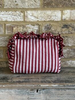 Hand Block Printed Ruffle Make Up Bag/Organiser, 4 of 5