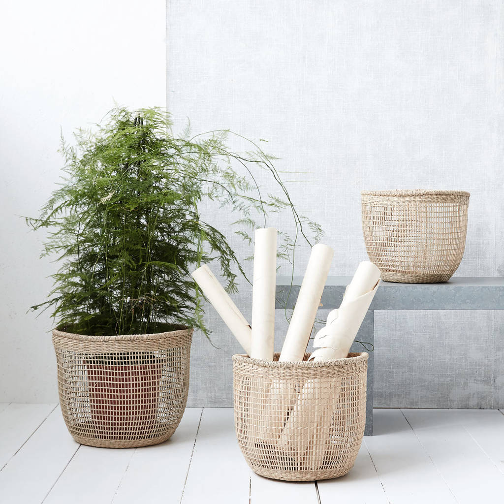 set of three baskets shape by idyll home