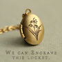 Tiny Oval Personalised Locket Necklace, thumbnail 4 of 12