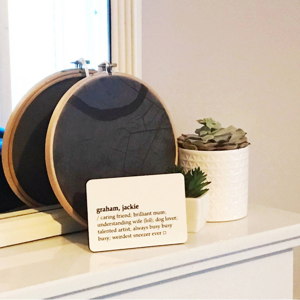 Personalised Dictionary Definition Mini Message Board By XOXO