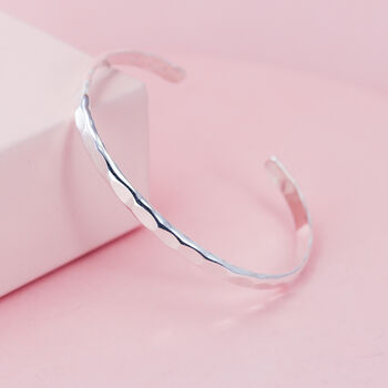 Wide Hammered Cuff In Rose Gold Fill, 4 of 7