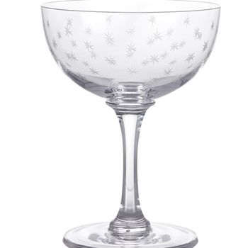 Set Of Six Cut Glass Champagne Coupe Saucers, 4 of 4