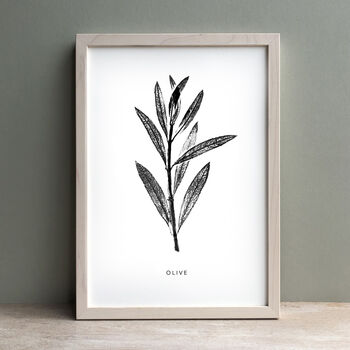 Personalised Olive Monoprint Fine Art Print, 3 of 6