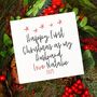 Happy First Christmas As My Husband Personalised Card, thumbnail 1 of 5