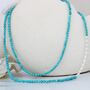 Long Turquoise Howlite Beaded Necklace With Sterling Silver Beads, thumbnail 8 of 11