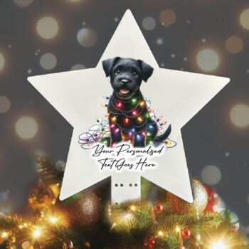 Personalised Patterdale In Christmas Lights, 7 of 12