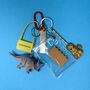 Brass Ruler Keyring Bag Charm Bunch With Dinosaur Goodordering, thumbnail 5 of 7