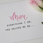 Everything I Am Mother's Day Card, thumbnail 2 of 5