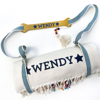 Personalised Yoga Mat Carrier, Picnic Blanket Carrier, 2 of 9