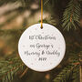 1st Christmas As Mummy Daddy Metallic Tree Decoration, thumbnail 1 of 5