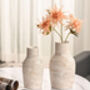 Farmhouse Vintage Beige Ceramic Vases Set Of Two, thumbnail 2 of 6