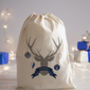 Personalised Stag Christmas Present Sack, thumbnail 1 of 2