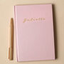 Personalised Script Name Fabric Notebook In Pink, thumbnail 1 of 4