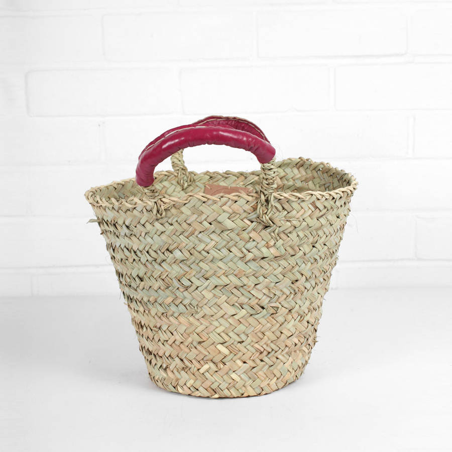 Moroccan Hand Woven Storage Basket Beldi By Bohemia