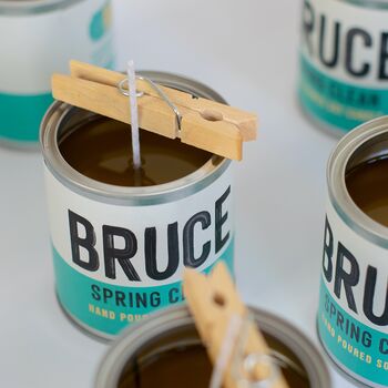 'Bruce Spring Clean' Fresh Cotton Scented Candle, 5 of 8