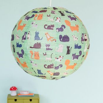 Childrens Printed Cats Lampshade, 2 of 3