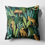 Leopard And Tropical Cushion In Premium Chenille Fabric, thumbnail 8 of 12
