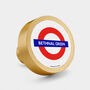 Solid Brass Official Tfl London Tube Stop Cupboard Knob, thumbnail 1 of 2